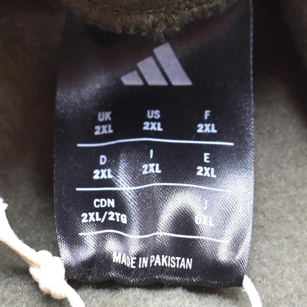 adidas Essentials 3-Stripes Open Hem Fleece Pants Mens Size XXL Olive NWT JE6331 - Picture 6 of 7
